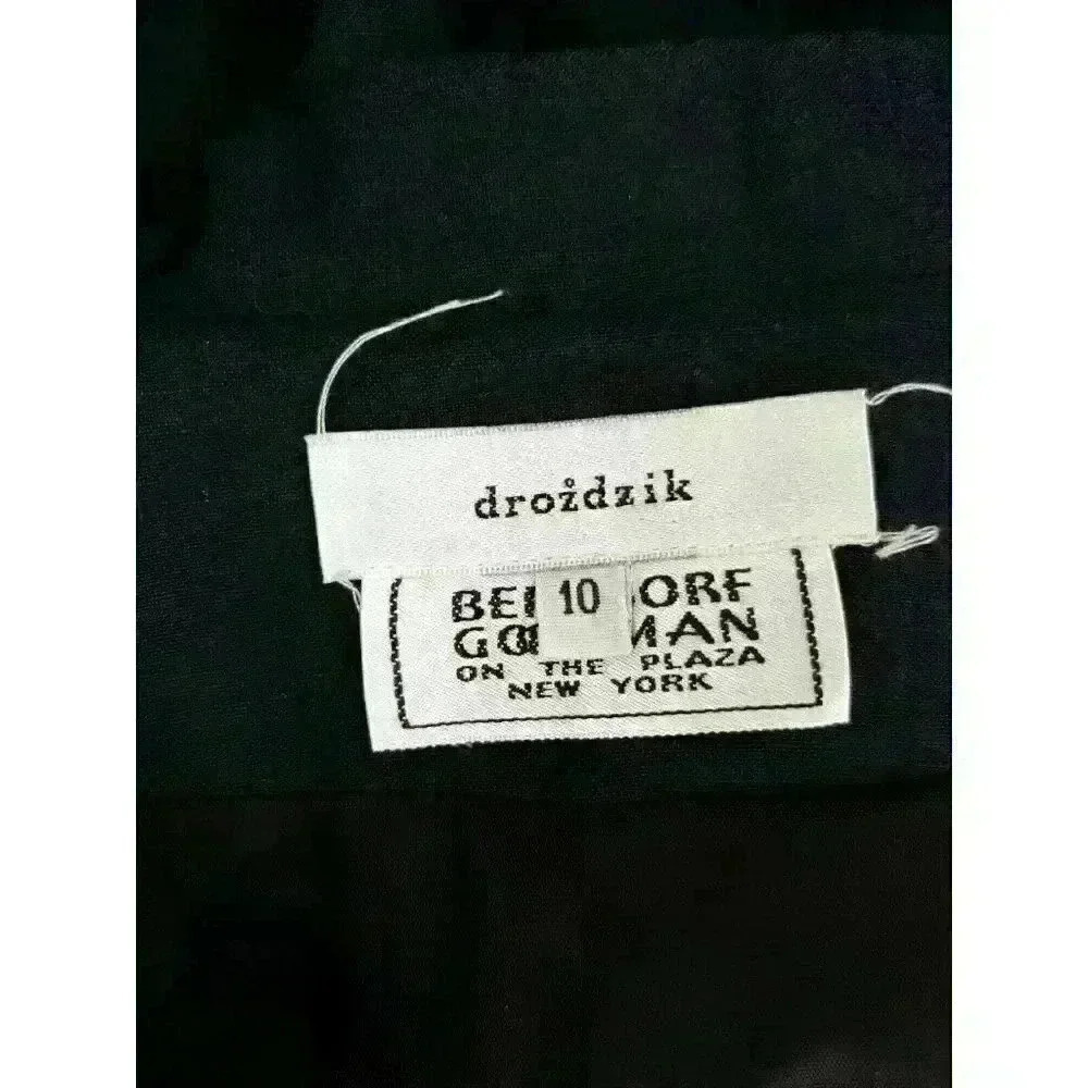 Drozdzik Bergdorf Goodman Navy Blue Linen Blazer - Picture 5 of 6